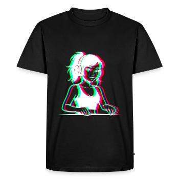 EDM - DJane - Glitch Rave Style - T-shirt Premium bio Homme - noir - Devant - Nico (187cm)