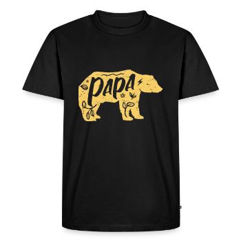 Daddy Bear - Men's Premium Organic T-Shirt - black - Front - Nico (187cm)