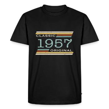 Vintage 1957, Classique, Original(e) - T-shirt Premium bio Homme - noir - Devant - Nico (187cm)