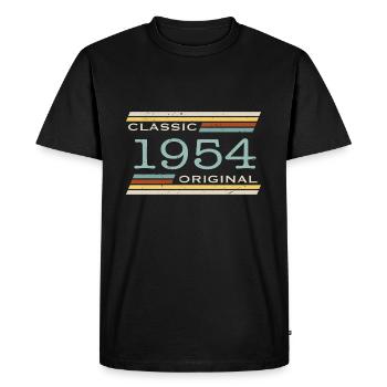Vintage 1954, Classique, Original(e) - T-shirt Premium bio Homme - noir - Devant - Nico (187cm)