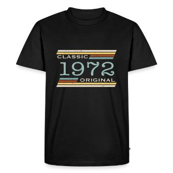 Vintage 1972, Classique, Original(e) - T-shirt Premium bio Homme - noir - Devant - Nico (187cm)