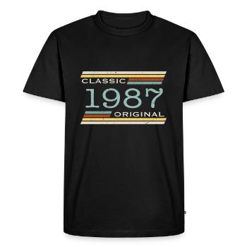 Vintage 1987, Classique, Original(e) - T-shirt Premium bio Homme - noir - Devant - Nico (187cm)