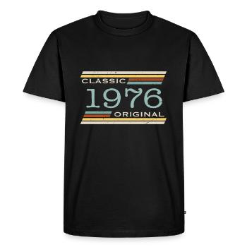 Vintage 1976, Classique, Original(e) - T-shirt Premium bio Homme - noir - Devant - Nico (187cm)