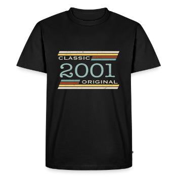 Vintage 2001, Classique, Original(e) - T-shirt Premium bio Homme - noir - Devant - Nico (187cm)