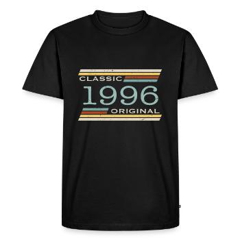 Vintage 1996, Classique, Original(e) - T-shirt Premium bio Homme - noir - Devant - Nico (187cm)
