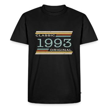 Vintage 1993, Classique, Original(e) - T-shirt Premium bio Homme - noir - Devant - Nico (187cm)