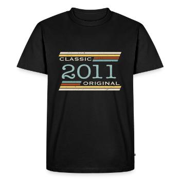 Vintage 2011, Classique, Original(e) - T-shirt Premium bio Homme - noir - Devant - Nico (187cm)