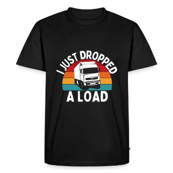 Je viens de laisser tomber une charge - T-shirt Premium bio Homme - noir - Devant - Nico (187cm)