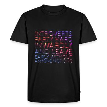 Introvertis Faire la fête dur intérieurement - T-shirt Premium bio Homme - noir - Devant - Nico (187cm)