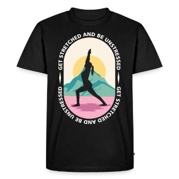 Yoga, Sports, Stretching, Nature, Bien-être, Méditation - T-shirt Premium bio Homme - noir - Devant - Nico (187cm)