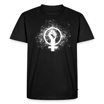 Fierté,frauenpower,liberté de vie de la femme, stolz - T-shirt Premium bio Homme - noir - Devant - Nico (187cm)