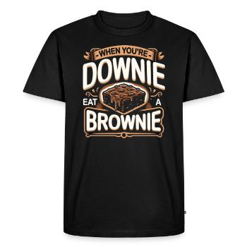 Dicton Brownie - T-shirt Premium bio Homme - noir - Devant - Nico (187cm)