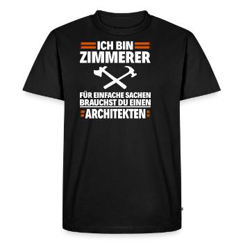Carpenter - carpenter - Men's Premium Organic T-Shirt - black - Front - Nico (187cm)