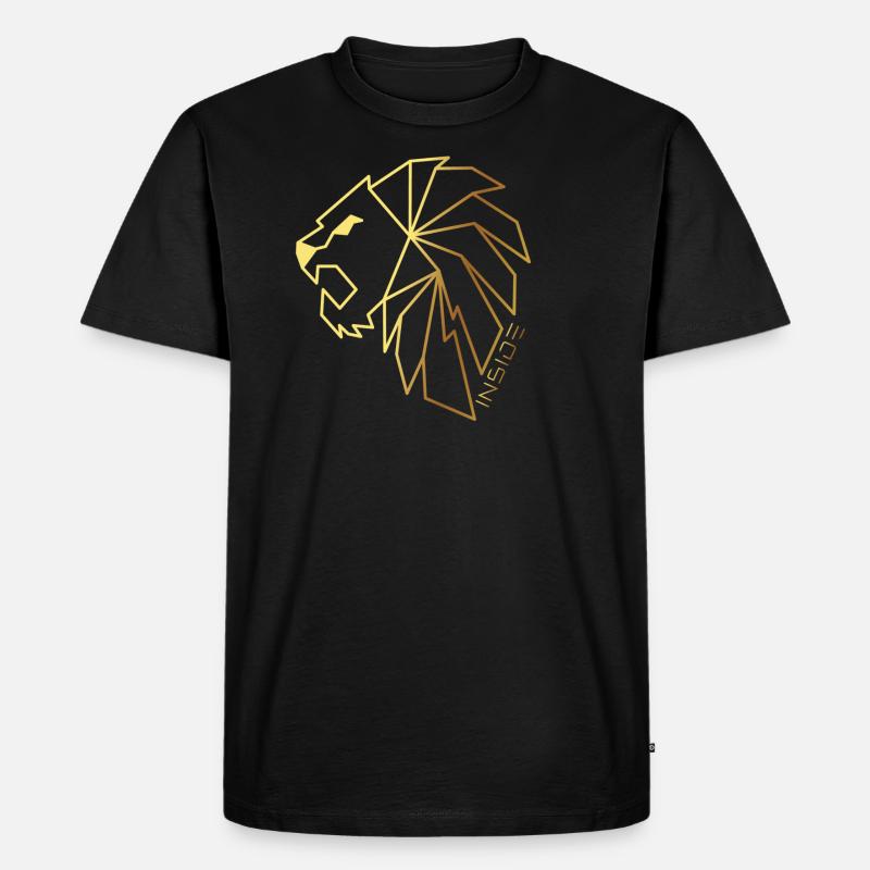 Löwe, Lion Inside - Männer Premium Bio T-Shirt - Schwarz