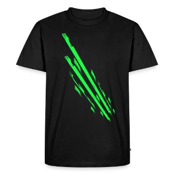 Gym sportif à rayures - T-shirt Premium bio Homme - noir - Devant - Nico (187cm)