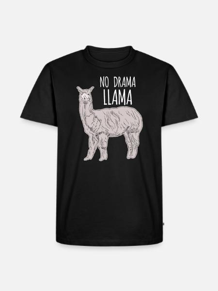 no drama lama - Men's Premium Organic T-Shirt - black