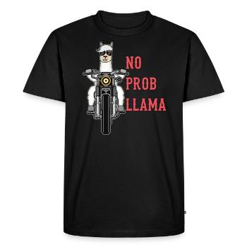Lama alpaga moto cadeau femmes hommes enfants - T-shirt Premium bio Homme - noir - Devant - Nico (187cm)