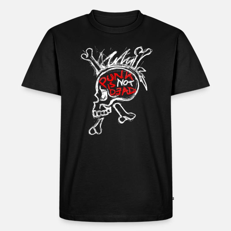 punk is not dead - Maglietta ecologica premium da uomo - nero