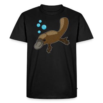 Idée de cadeau mammifères ornithorynques drôles - T-shirt Premium bio Homme - noir - Devant - Nico (187cm)