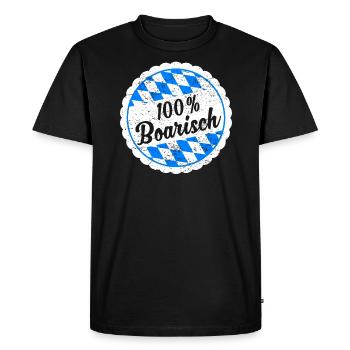 Bavarois 100% Boarisch cadeau - T-shirt Premium bio Homme - noir - Devant - Nico (187cm)