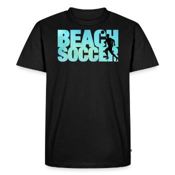 Beach Soccer Beach Soccer Sport Gift - Men's Premium Organic T-Shirt - black - Front - Nico (187cm)