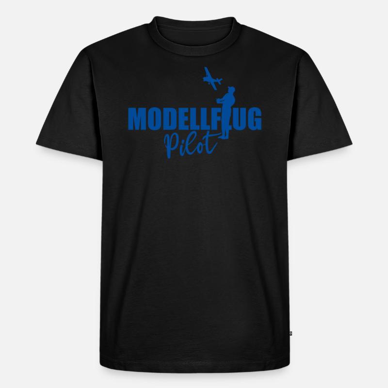Modellflug Pilot Modellbauer Flugzeug Geschenk - Männer Premium Bio T-Shirt - Schwarz