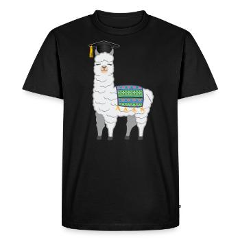 Licence Master Licence Llama Alpaga - T-shirt Premium bio Homme - noir - Devant - Nico (187cm)