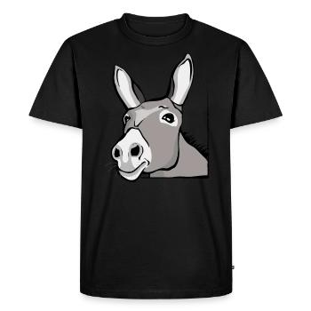 Funny donkey house donkey farm animal gift - Men's Premium Organic T-Shirt - black - Front - Nico (187cm)