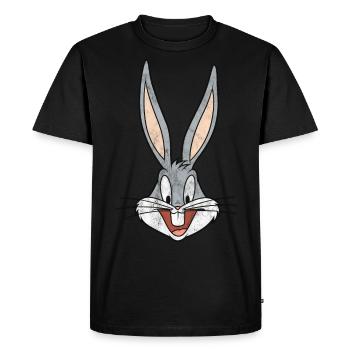 Looney Tunes Bugs Bunny Kopf Vintage - Männer Premium Bio T-Shirt - Schwarz - Vorne - Nico (187cm)