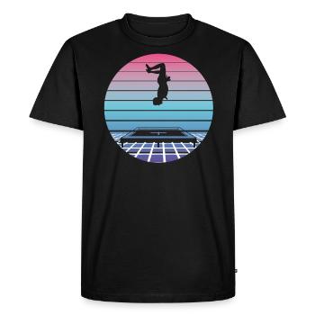 Trampoline Jump Jump Vaporwave Retro Gift - T-shirt Premium bio Homme - noir - Devant - Nico (187cm)
