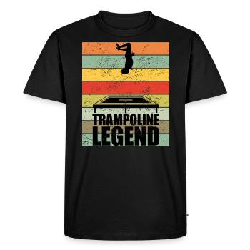 Trampoline Legend Trampoline Jump Retro Gift - T-shirt Premium bio Homme - noir - Devant - Nico (187cm)