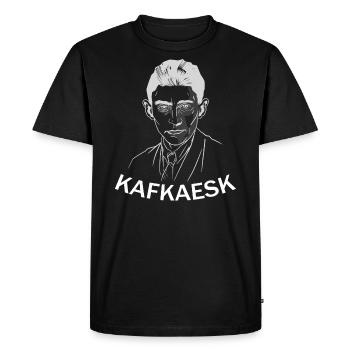 Portrait de Franz Kafka Kafkaesk - T-shirt Premium bio Homme - noir - Devant - Nico (187cm)