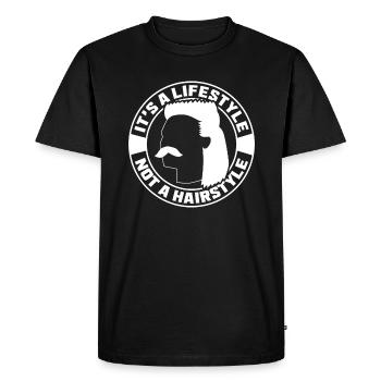 Mullet Mullets mullet business Headband - T-shirt Premium bio Homme - noir - Devant - Nico (187cm)