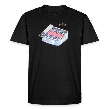 Funny Sleep Tight Sleeping Sardines In A Can - Men's Premium Organic T-Shirt - black - Front - Nico (187cm)