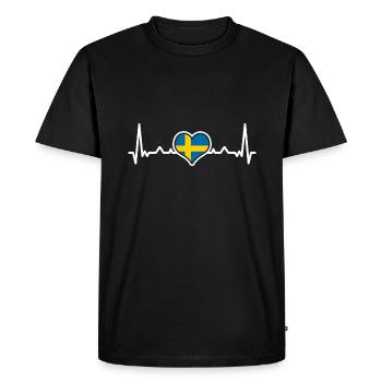 Sweden Sverige Scandinavia - T-shirt Premium bio Homme - noir - Devant - Nico (187cm)