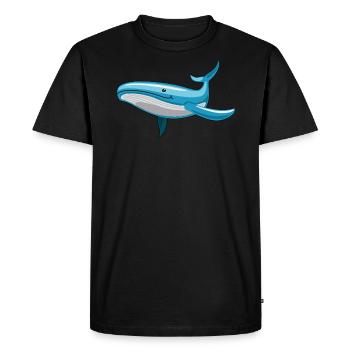 Baleine Bleu Baleine Dauphin Mignon baleines mer cadeau - T-shirt Premium bio Homme - noir - Devant - Nico (187cm)