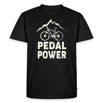 hobby Biker Passion Pédales Vélo vélo - T-shirt Premium bio Homme - noir - Devant - Nico (187cm)