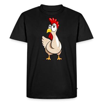 Drôle de poulet cadeau poulet poule élevage - T-shirt Premium bio Homme - noir - Devant - Nico (187cm)