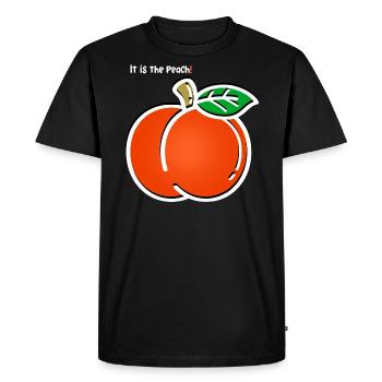 C'est la Pêche Fruit - T-shirt Premium bio Homme - noir - Devant - Nico (187cm)