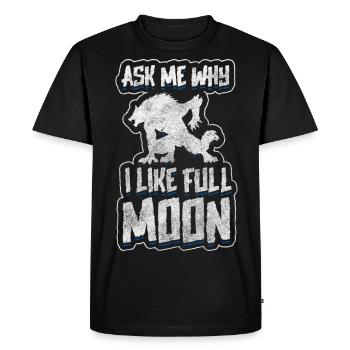 Full Moon Monster Fear - Men's Premium Organic T-Shirt - black - Front - Nico (187cm)