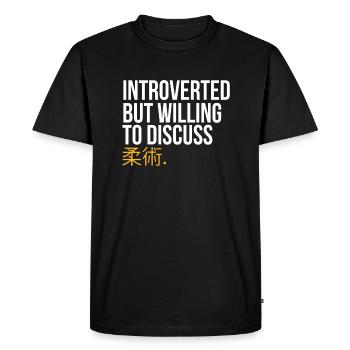 Introverted But Willing To Discuss Jujitsu Funny - Men's Premium Organic T-Shirt - black - Front - Nico (187cm)