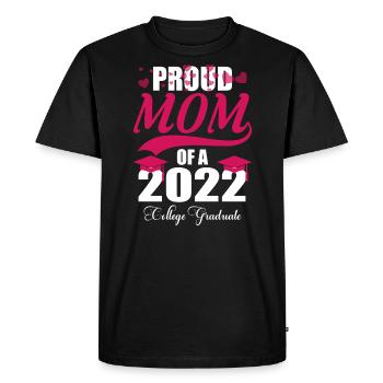 Proud Mom Of A 2022 College Graduate Senior 22 Mom - Men's Premium Organic T-Shirt - black - Front - Nico (187cm)