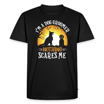 Drôle de chien Toiletteur Chemise Halloween Pet - T-shirt Premium bio Homme - noir - Devant - Nico (187cm)