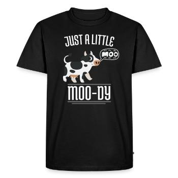 Farm Animal Funny gift for farmers Cow - Men's Premium Organic T-Shirt - black - Front - Nico (187cm)