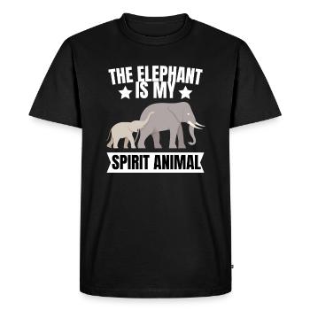 Amoureux des animaux de zoo Afrique animal cadeau éléphant - T-shirt Premium bio Homme - noir - Devant - Nico (187cm)