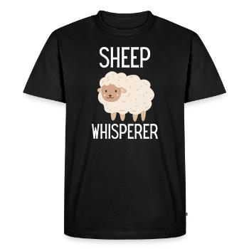 Sheep Whisperer Farm Animal Gift Sheep - Men's Premium Organic T-Shirt - black - Front - Nico (187cm)