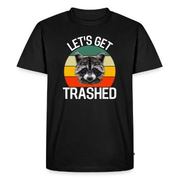 Raton laveur de raton laveur de panda de poubelle de cadeau drôle d'animal de forêt - T-shirt Premium bio Homme - noir - Devant - Nico (187cm)