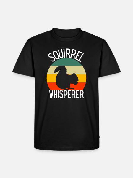 Eichhörnchen Flüsterer Geschenk Retro Eichhörnchen - Männer Premium Bio T-Shirt - Schwarz