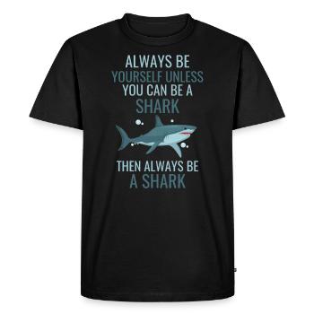 Ocean Animal Funny Cadeau Requin animal de mer - T-shirt Premium bio Homme - noir - Devant - Nico (187cm)