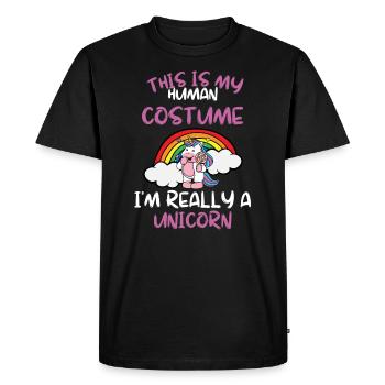 Licorne Costume Party Cadeau Fantaisie Licorne - T-shirt Premium bio Homme - noir - Devant - Nico (187cm)